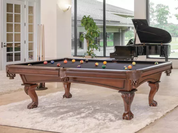 The Monroe Billiard Table photographed in an example game room